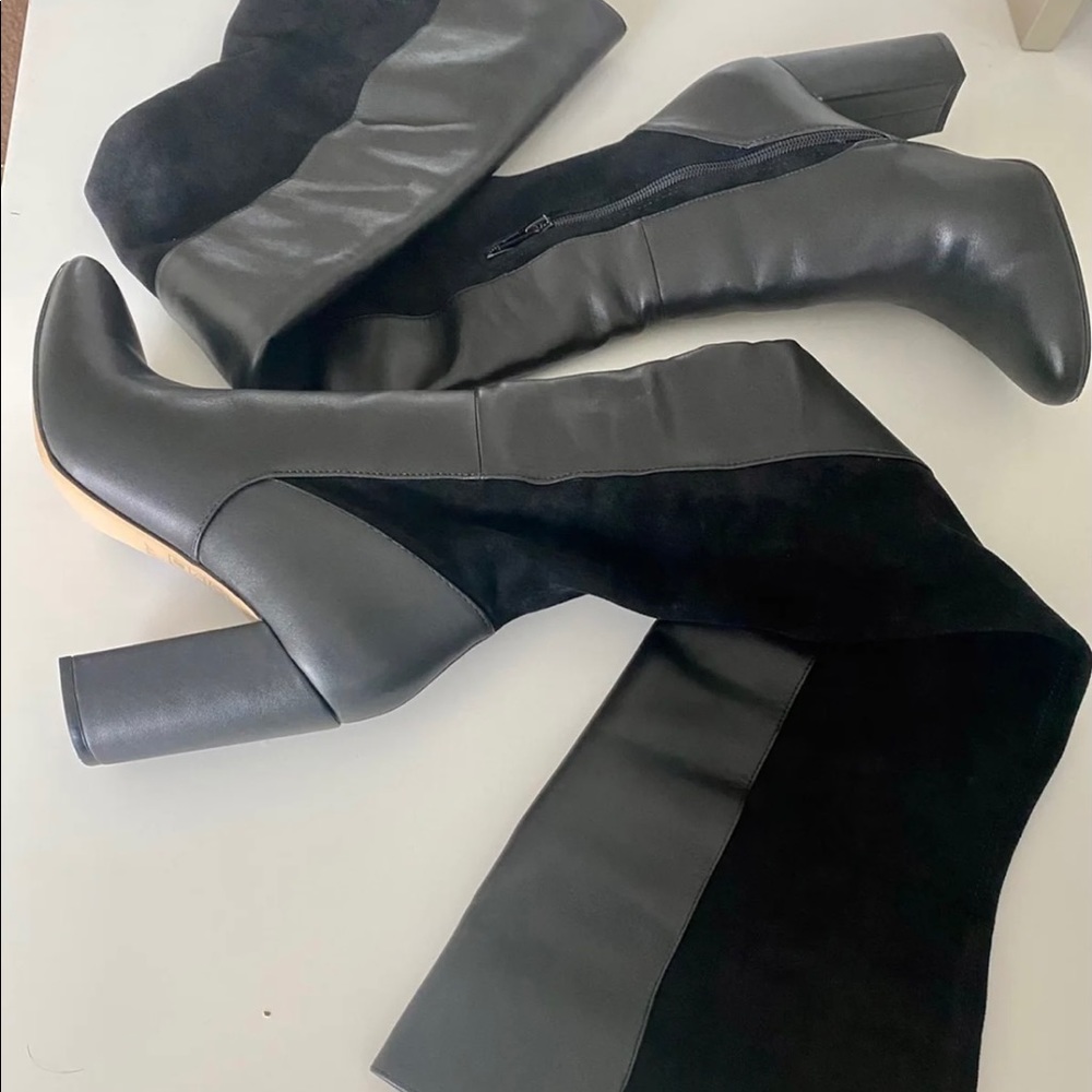 Over the knee Faux leather boots